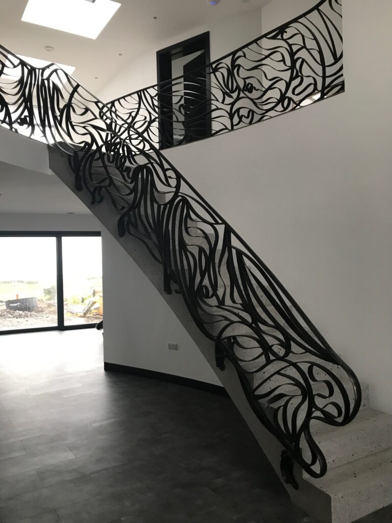 Curved Concrete Staircase