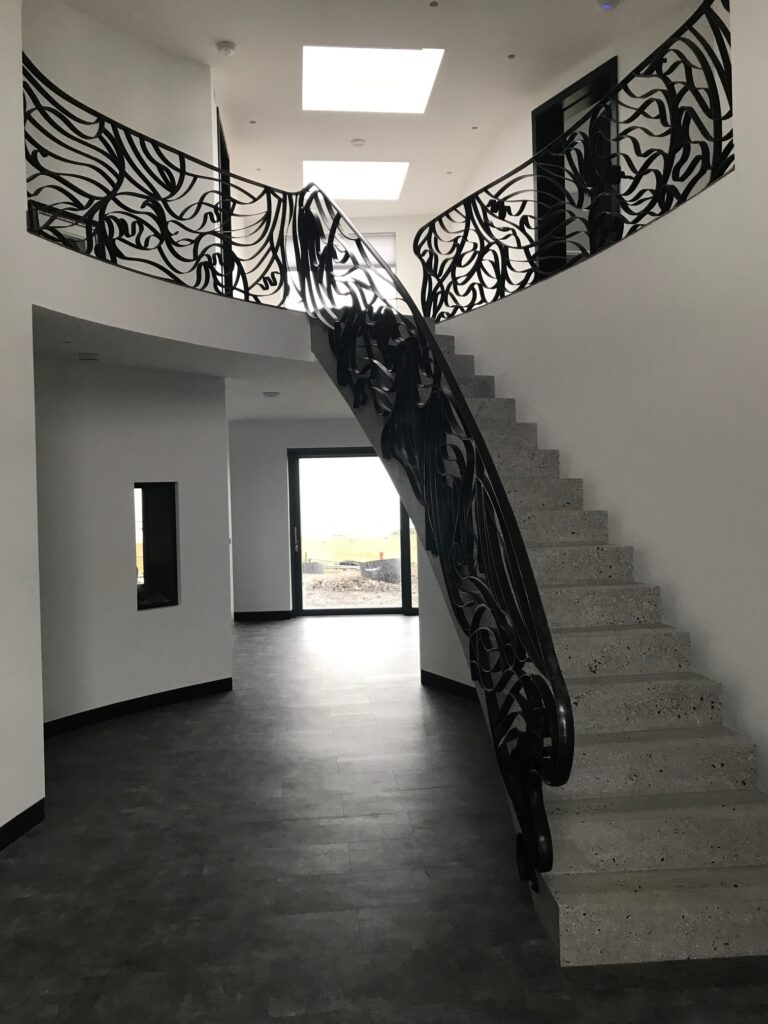 Curved Concrete Staircase