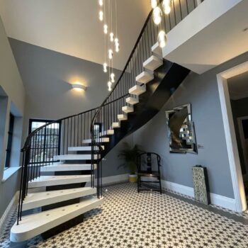 Curved Concrete Staircase