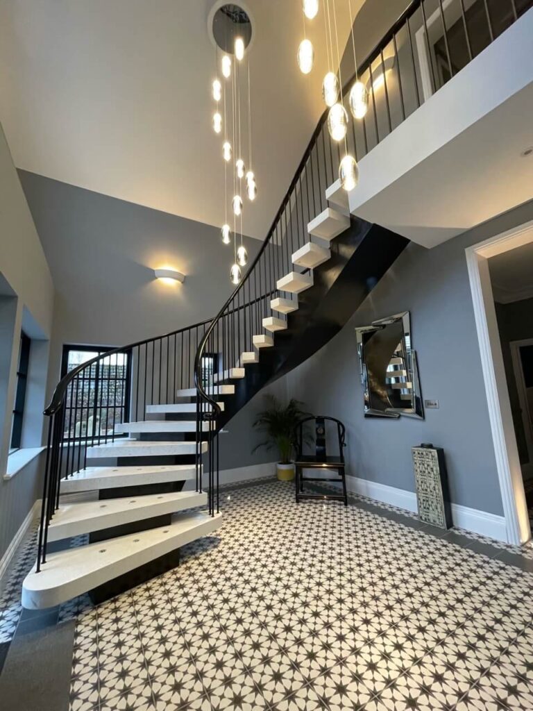 Curved Concrete Staircase