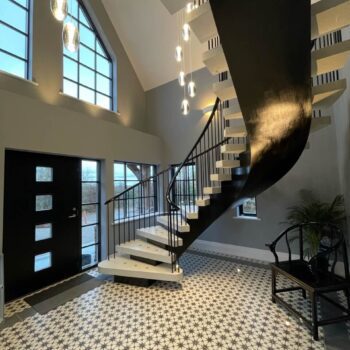 Curved Concrete Staircase