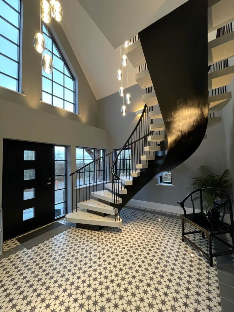 Curved Concrete Staircase